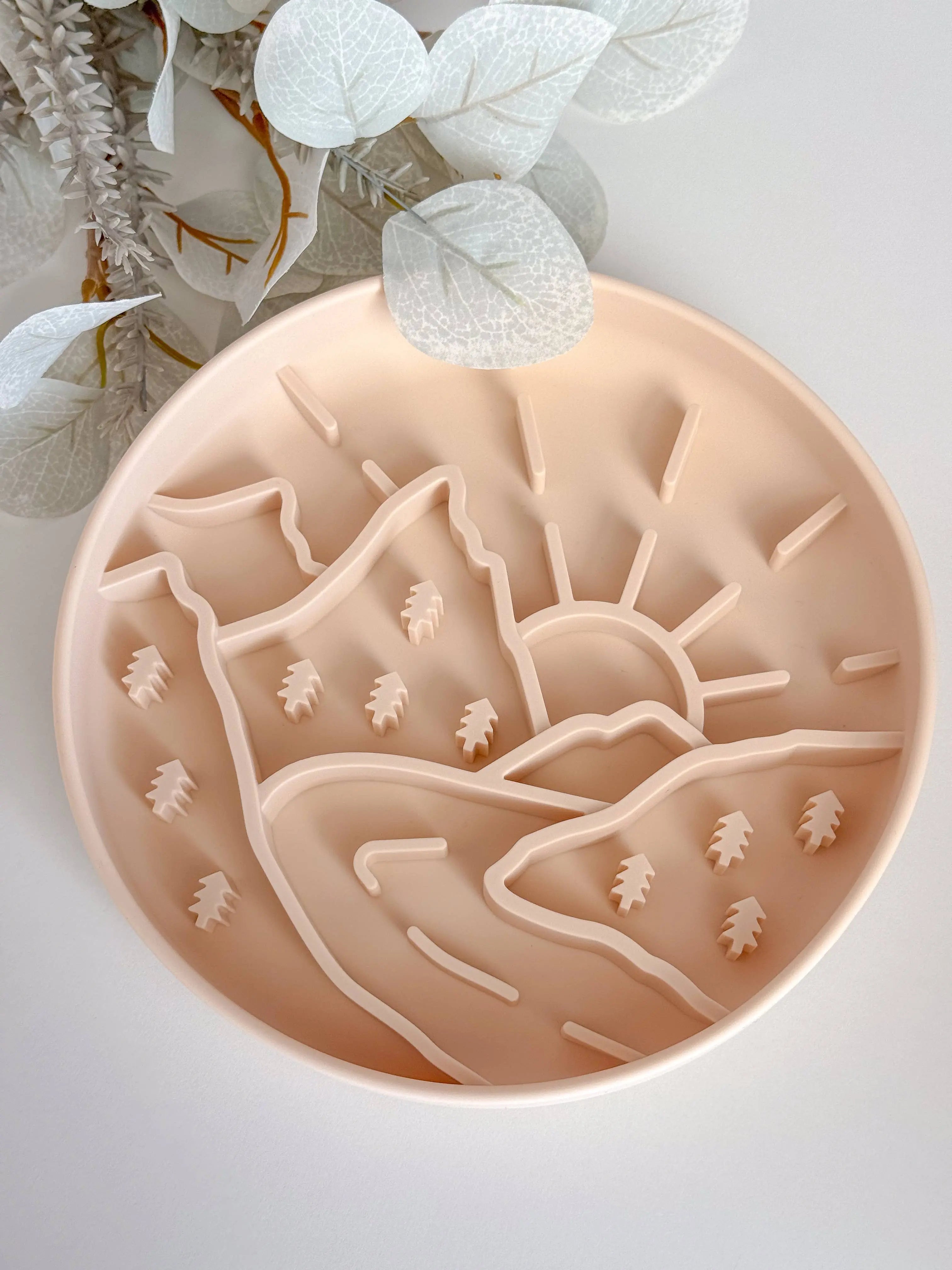 Slow Bowl Mountains – miska spowalniająca i mata do lizania dla psa (Beige)