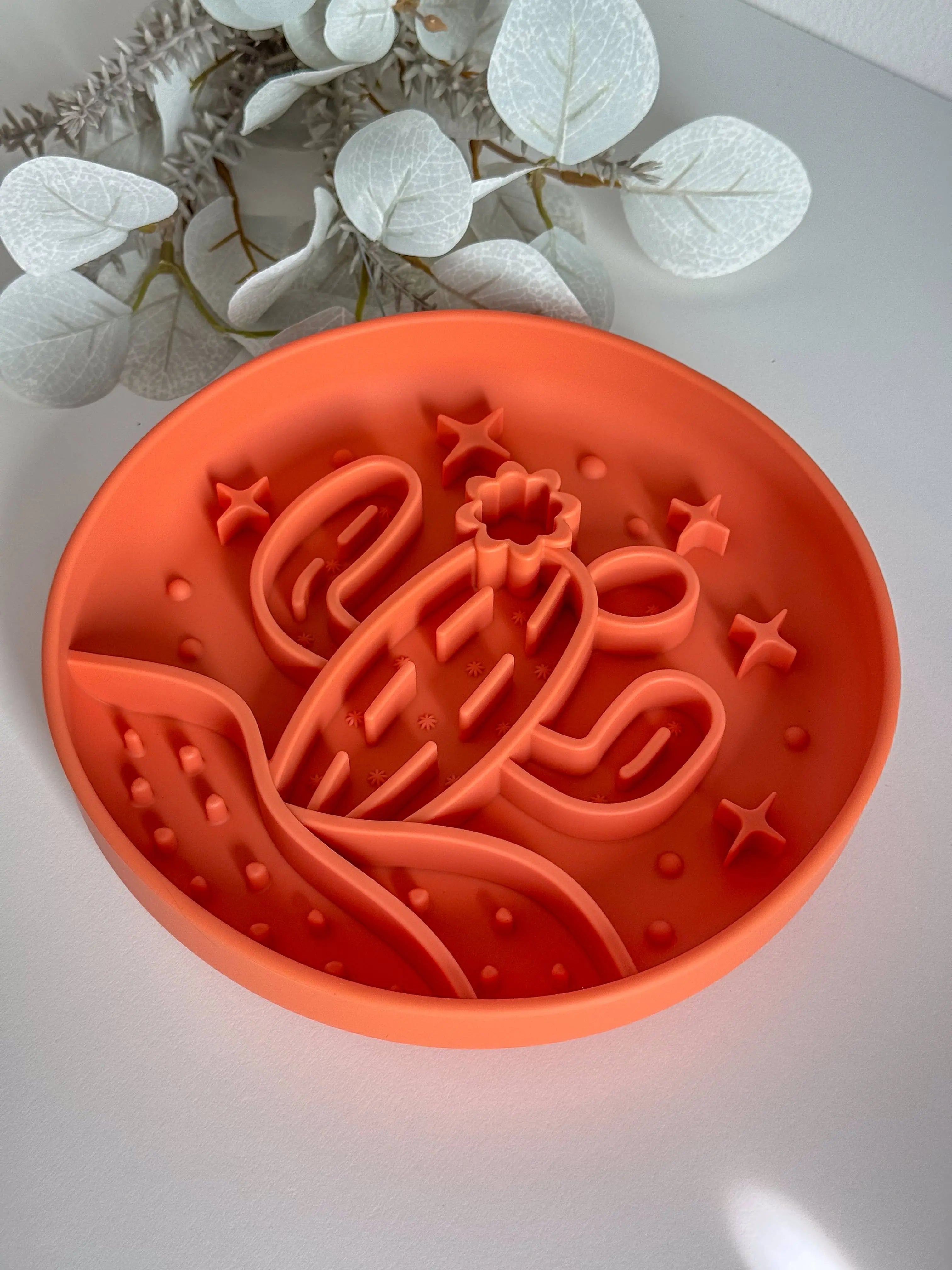 Cactus Slow Bowl – miska spowalniająca dla psa (Orange)