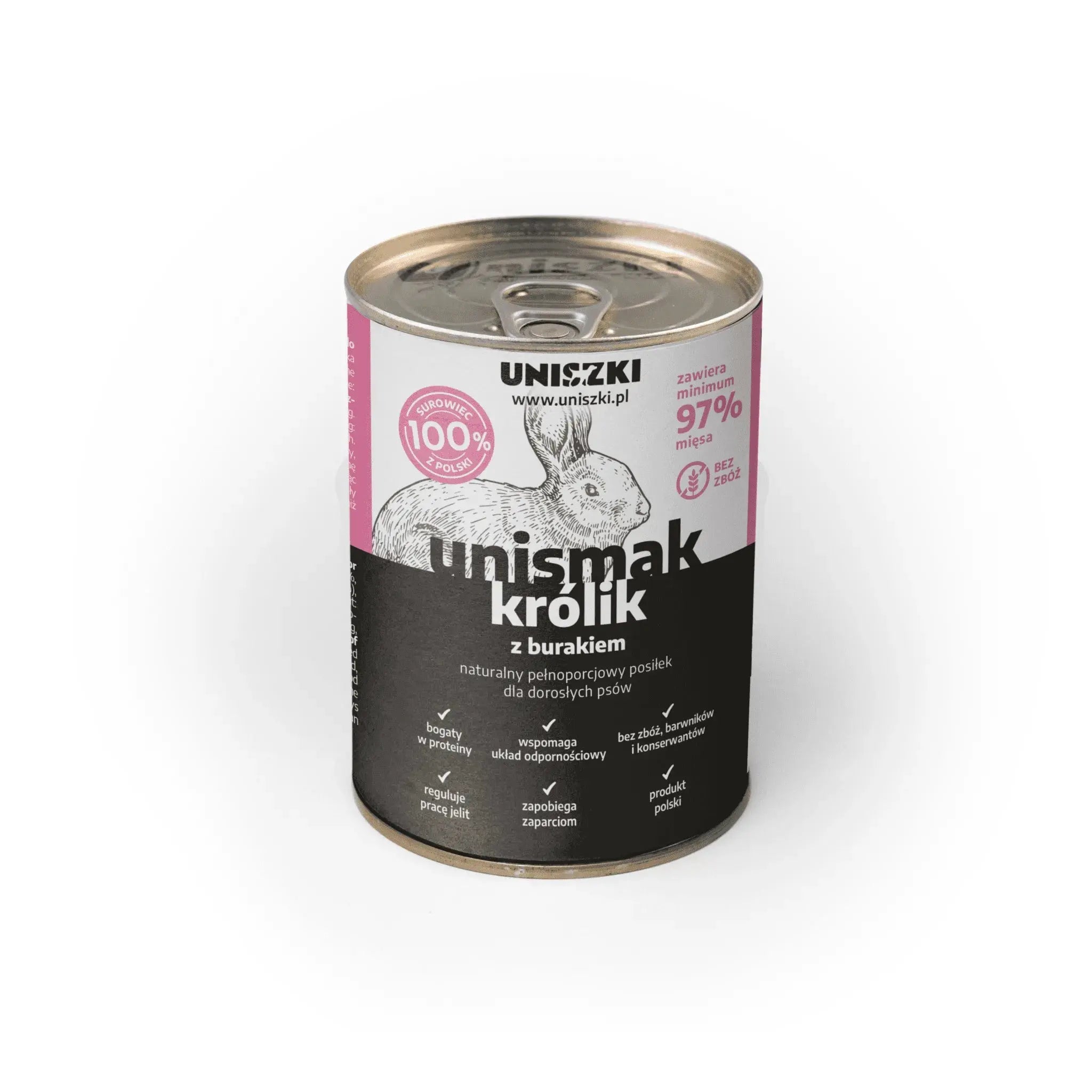 UNIsmak królik z burakiem 410g - karma mokra Uniszki