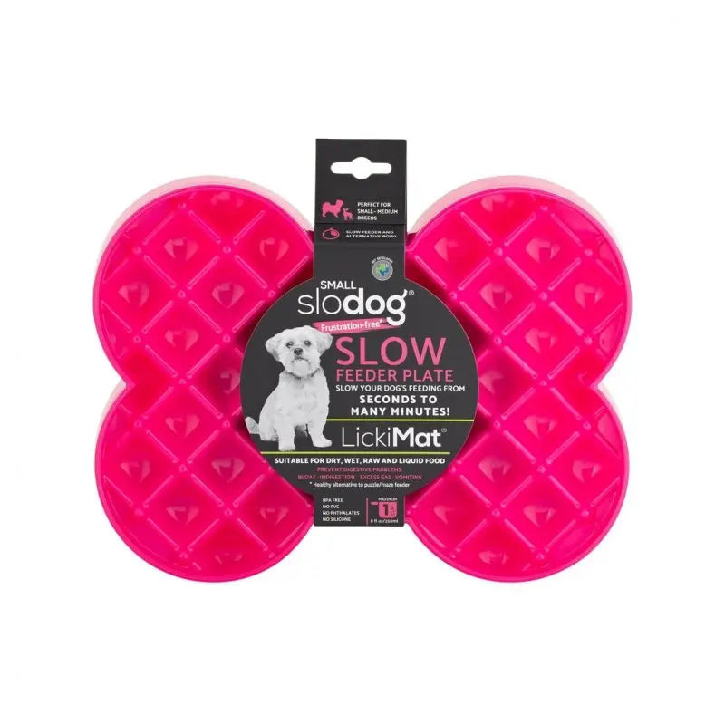 Miska slow food spowalniająca jedzenie SMALL SLODOG® różowa Slodog