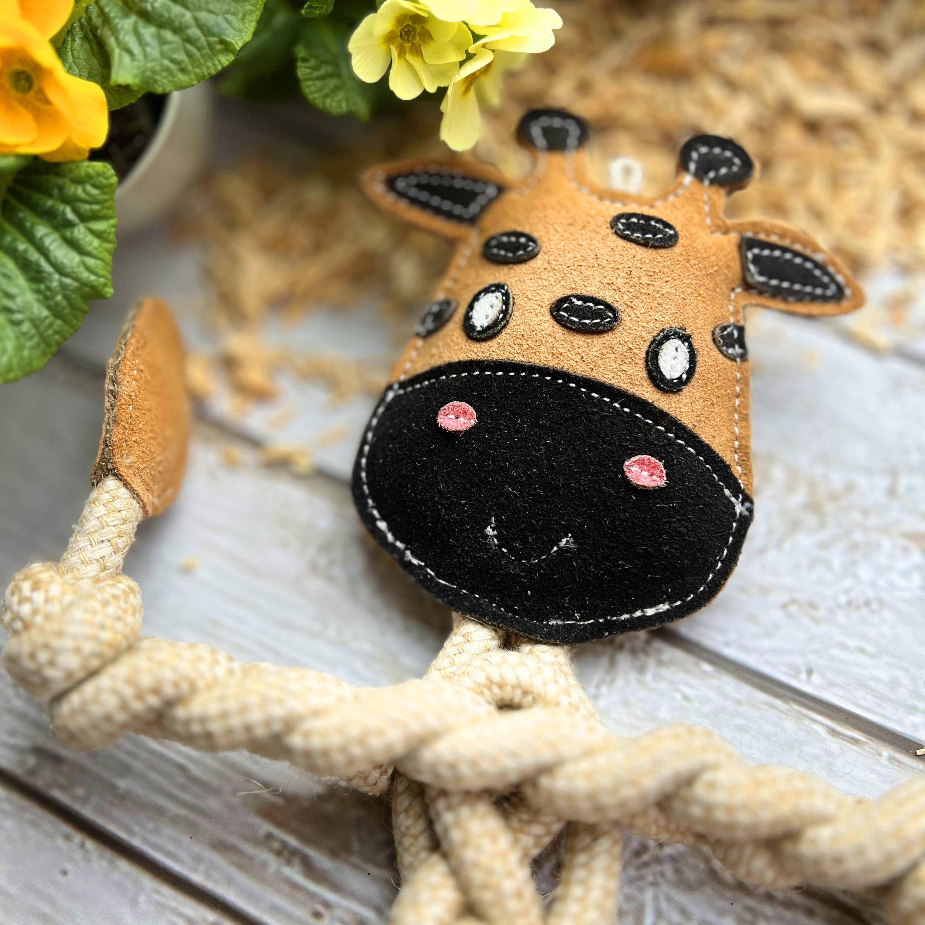 Żyrafa z naturalnych lin dla psa – rozmiar L 🦒