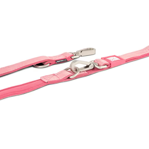 Max&Molly Multi Function Leash Matrix 2.0 Rose - przepinana smycz dla psa, odblaskowa, pastelowy różowy Max&Molly