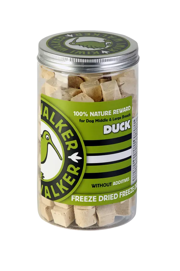 Kiwi Walker 100% KACZKA liofilizowane smaczki dla dużych psów 115g Kiwi Walker