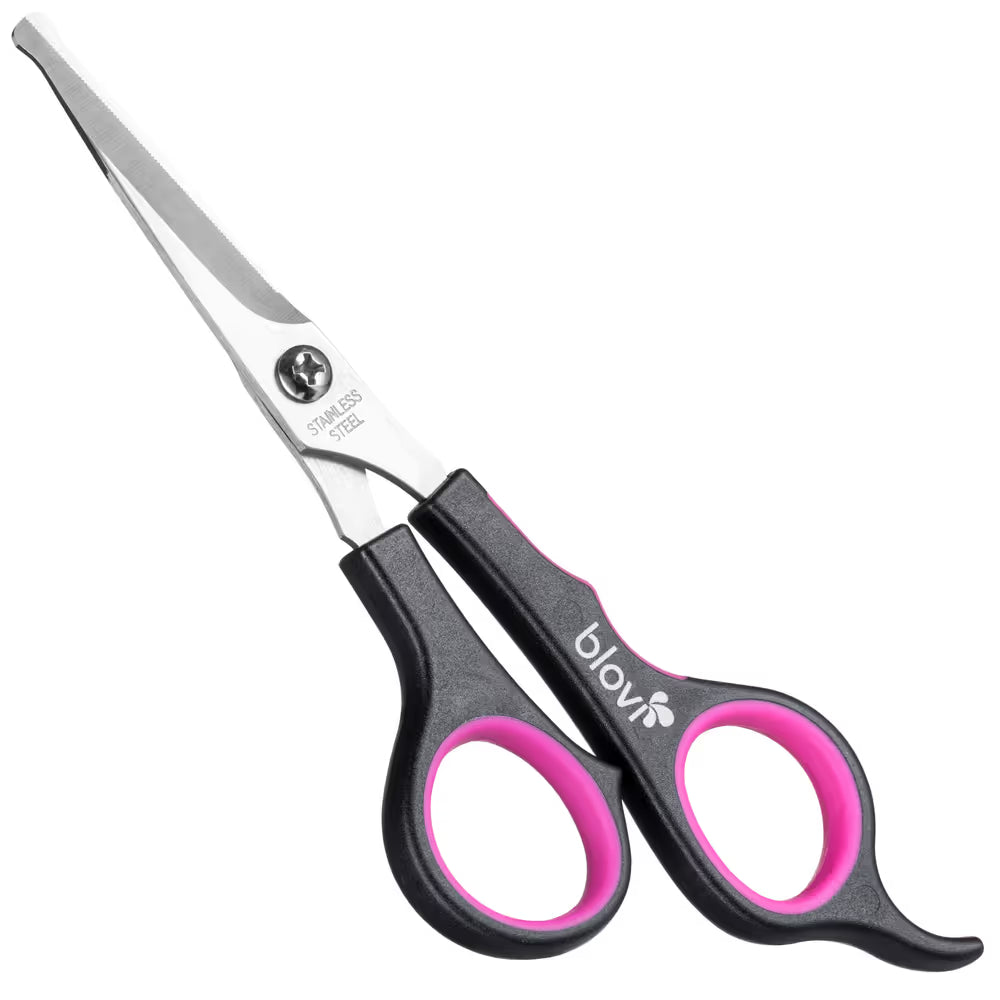 Blovi Safety Ball Tip Pet Scissors 6” - bezpieczne nożyczki do strzyżenia psa i kota, proste, z mikroszlifem Blovi