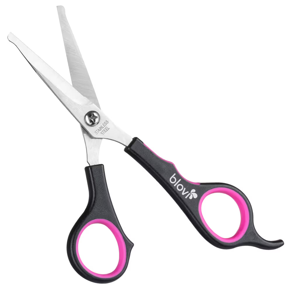 Blovi Safety Ball Tip Pet Scissors 6” - bezpieczne nożyczki do strzyżenia psa i kota, proste, z mikroszlifem Blovi