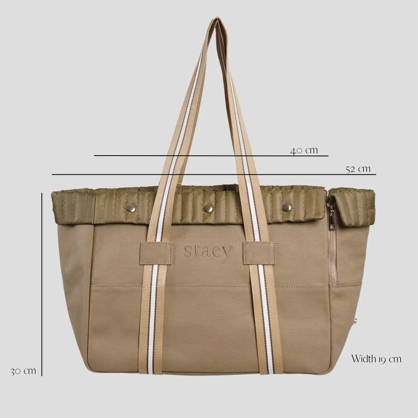 Lily Carrier Bag | Taupe – elegancja i psijemność w podróży