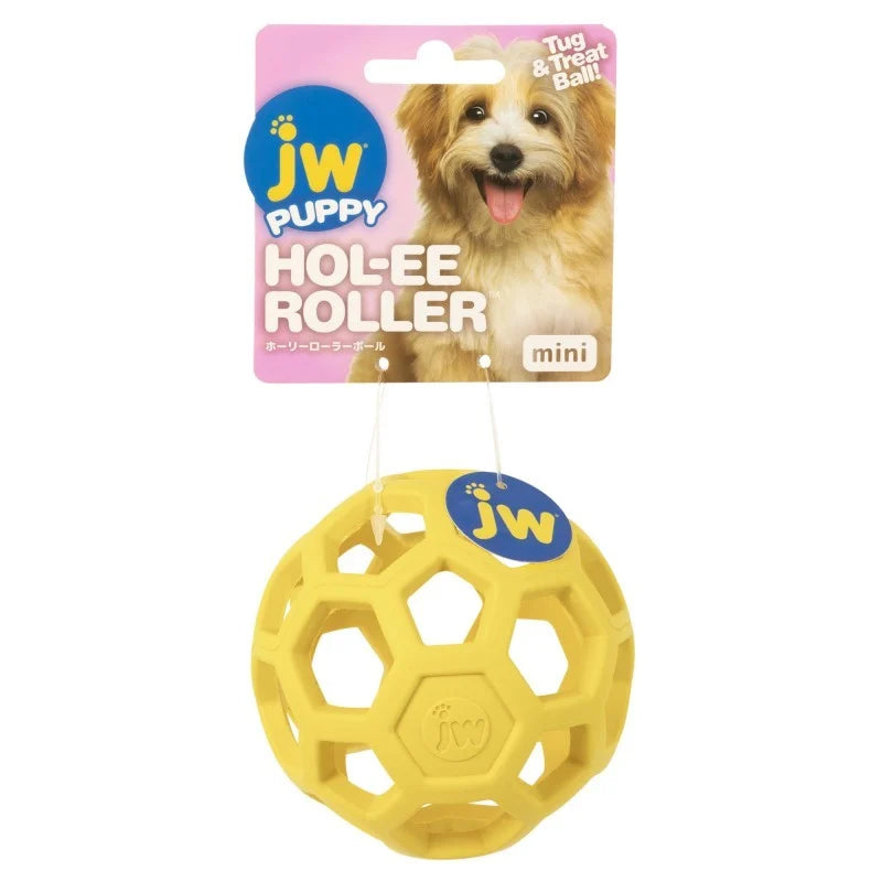 JW Pet – Hol-ee Roller Small 8,7 cm – Piłka ażurowa żółta