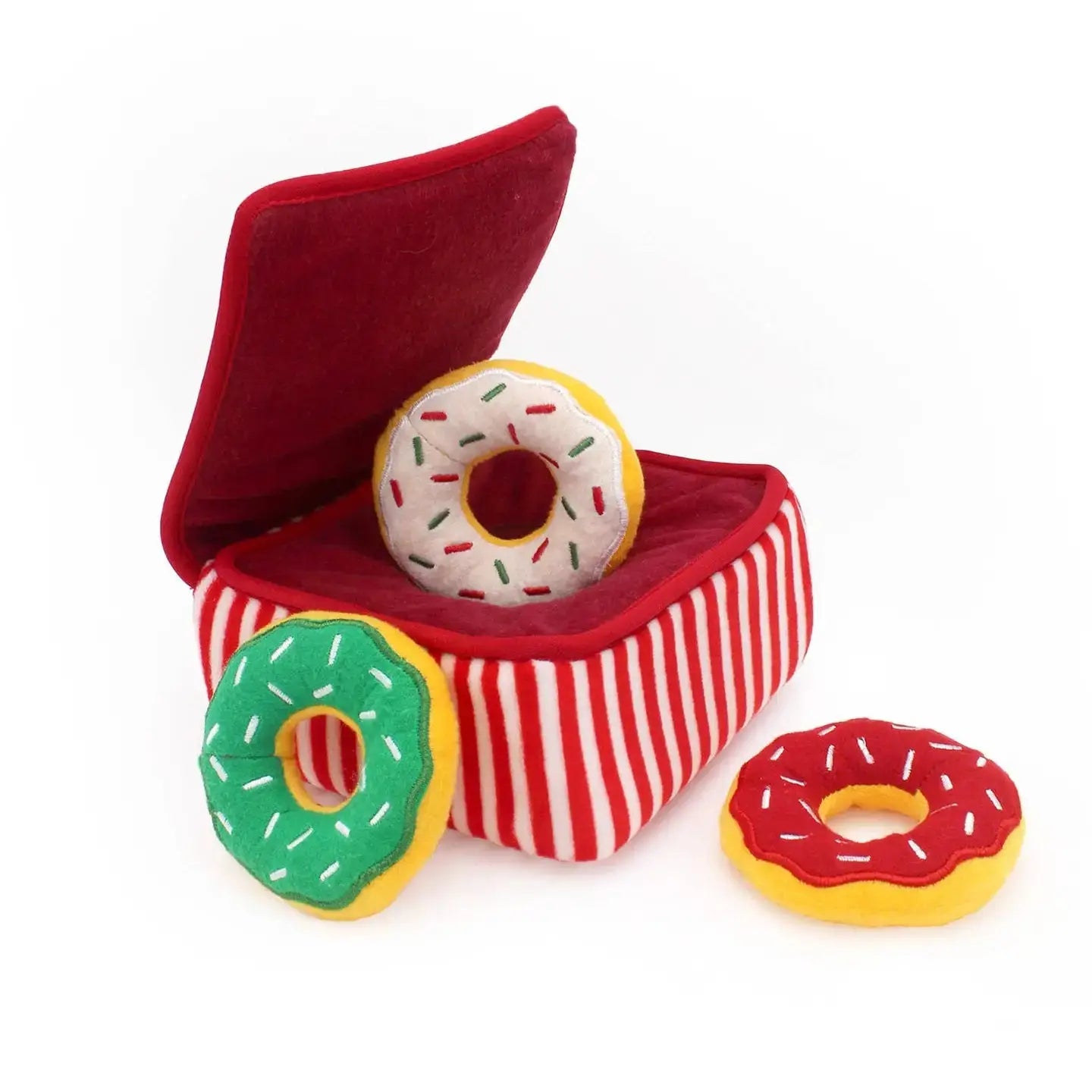 Zippypaws Holiday Burrow™ - Donutz Box - Christmas Dog Toy ZippyPaws