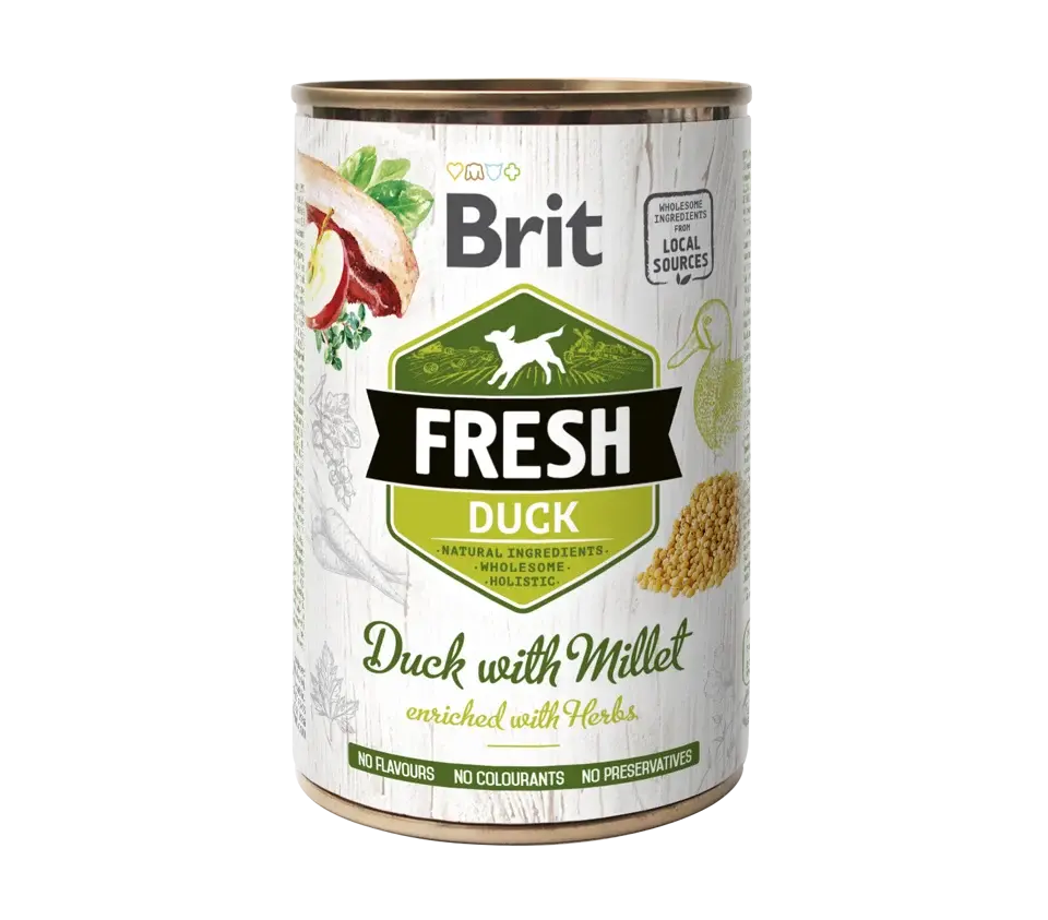 BRIT FRESH 400g DUCK&MILLET karma wilgotna Brit