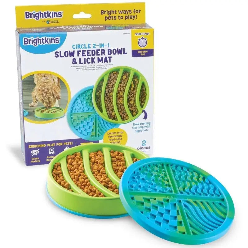 Brightkins – CIRCLE 2-in-1 SLOW FEEDER BOWL & LICK MAT – Miska spowalniająca