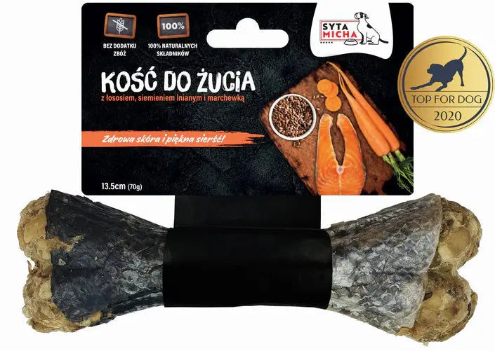 Kość do żucia na piękną sierść 13,5cm Syta Micha