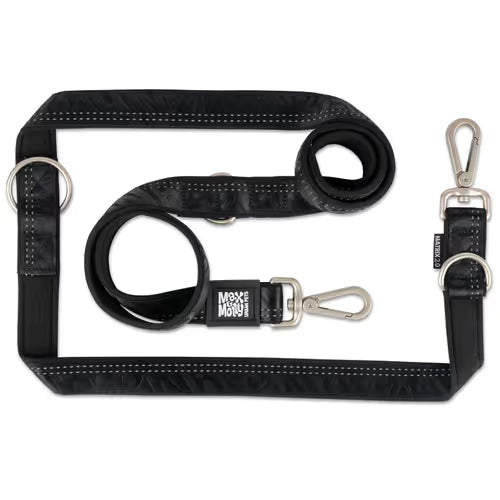 Max&Molly Multi Function Leash Matrix 2.0 Black - przepinana smycz dla psa, odblaskowa, czarna Max&Molly