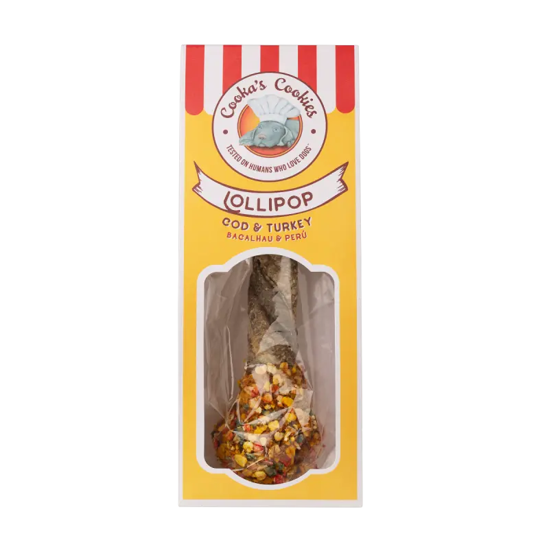 Cooka’s Cookies LOLLIPOP Lizak - gryzak z dorsza i indyka 30g Cooka’s Cookies