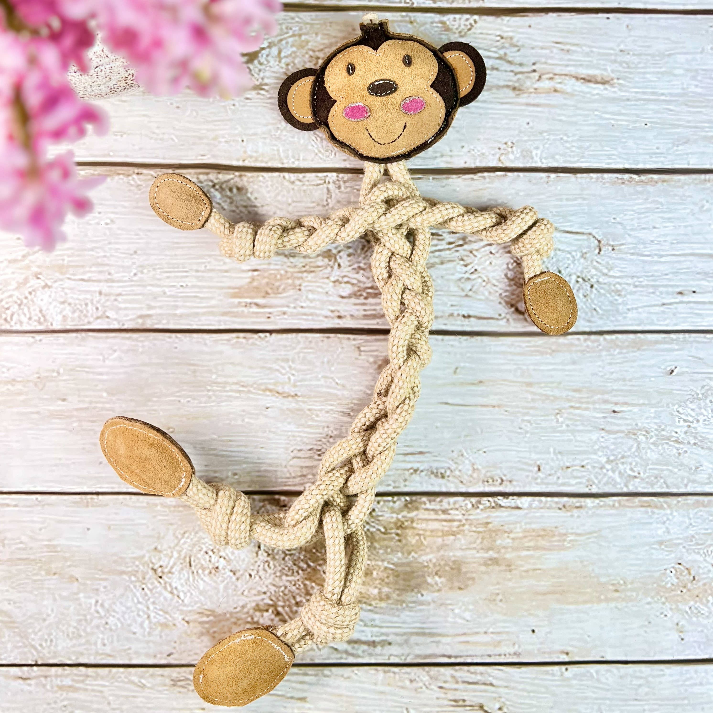Małpka z liną dla psa – rozmiar M 🐵