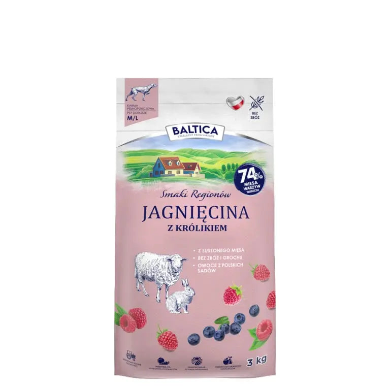 BALTICA – Smaki Regionów – Jagnięcina z Królikiem – M/L – 3kg