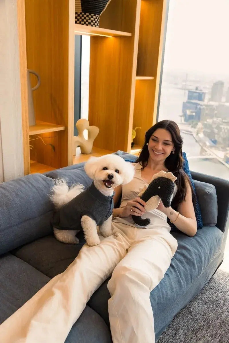 FuzzYard Life Zabawka dla Psa - Konik Morski - Szary Łupek FuzzYard