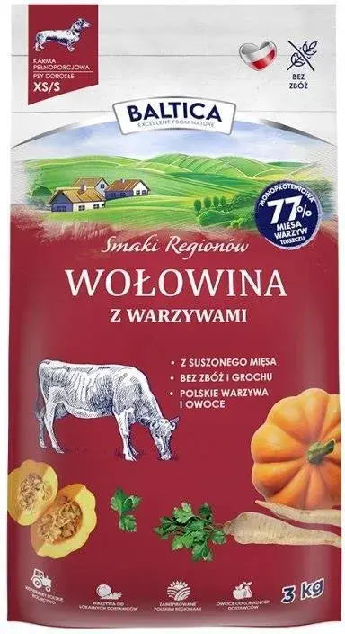 Baltica Smaki Regionów Wołowina Z Warzywami Xs/S 3Kg