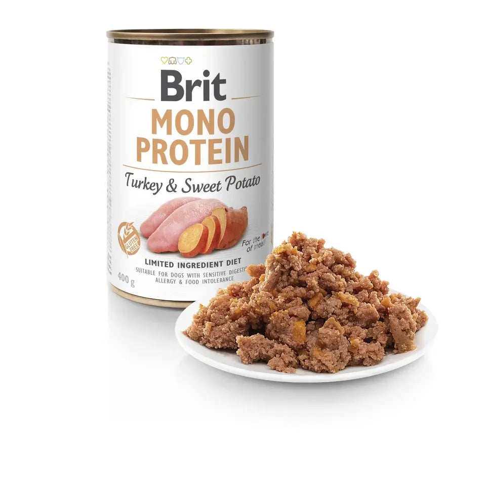 BRIT MONO PROTEIN TURKEY&SWEET POTATO 400g karma wilgotna Brit