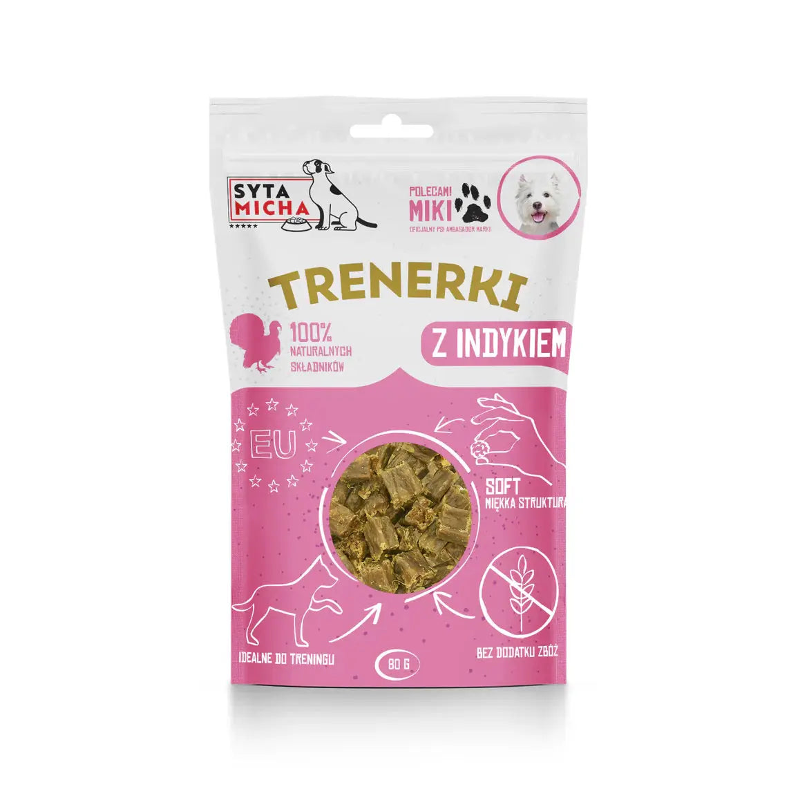 Trenerki z indykiem dla psa 80g Syta Micha