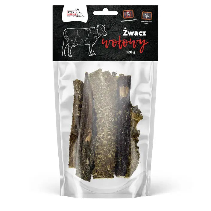 Żwacz wołowy dla psa 120g Syta Micha