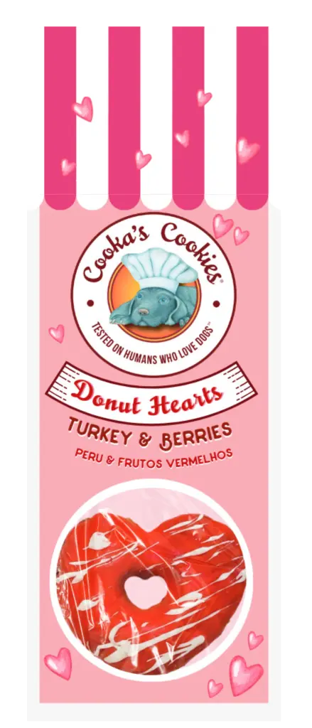 Cooka's Cookies LOVE DONUTS Turkey & Berries Przysmaki dla psa z indyka i owoców leśnych 70g