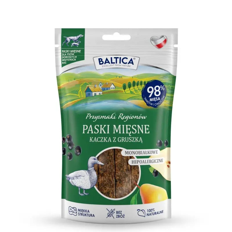 Baltica – Kaczka z gruszką 90g – Mięsne paski – Przysmaki Regionów