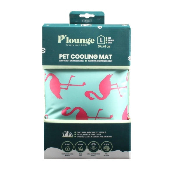 P.LOUNGE – Flamingi – L 50x65cm – Mata chłodząca dla psów