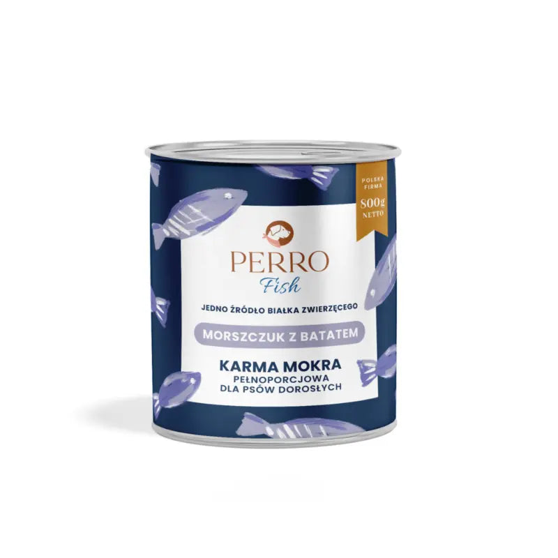Karma mokra Morszczuk z batatem – monobiałkowa formuła dla psów dorosłych 800g