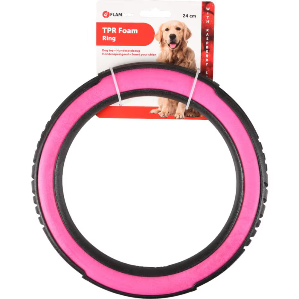 Flamingo Foam Ring Rose - solidne ringo dla psa 24cm