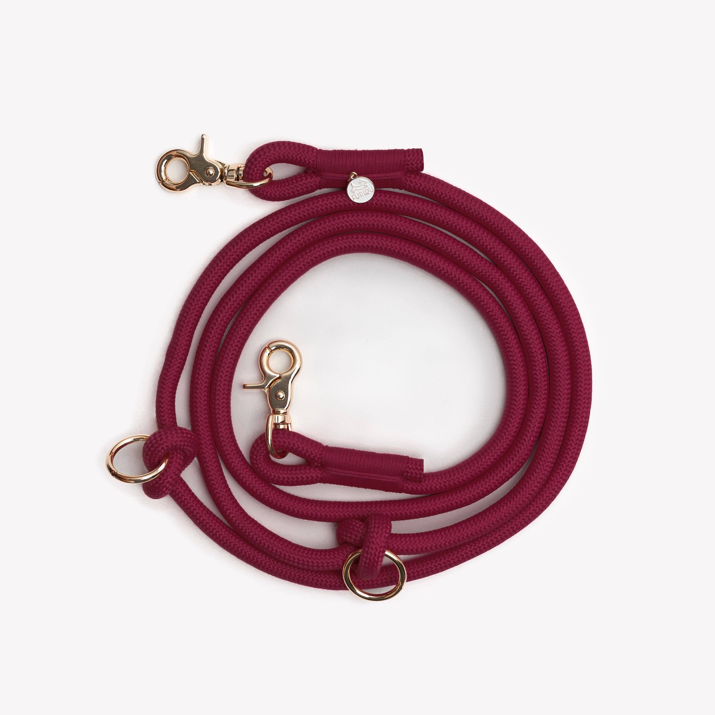 Smycz pleciona Hands Free dla psa – Bordeaux