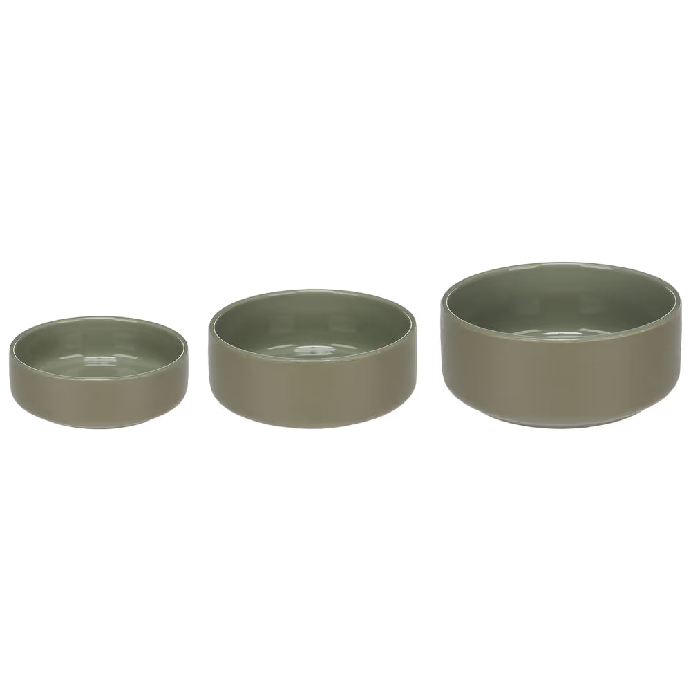 Flamingo Rama Ceramic Bowl Green - miska ceramiczna dla psa, kota, zielona - S Flamingo
