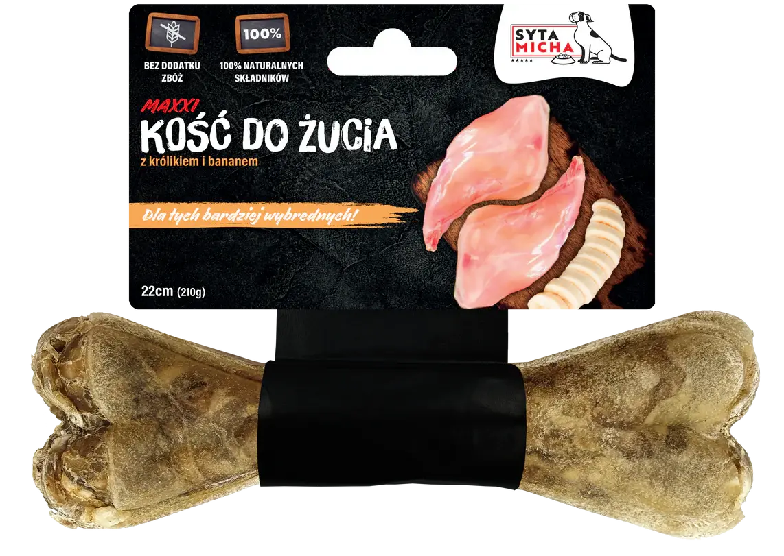 Kość do żucia dla wybrednych psów 22cm MAXXI Syta Micha