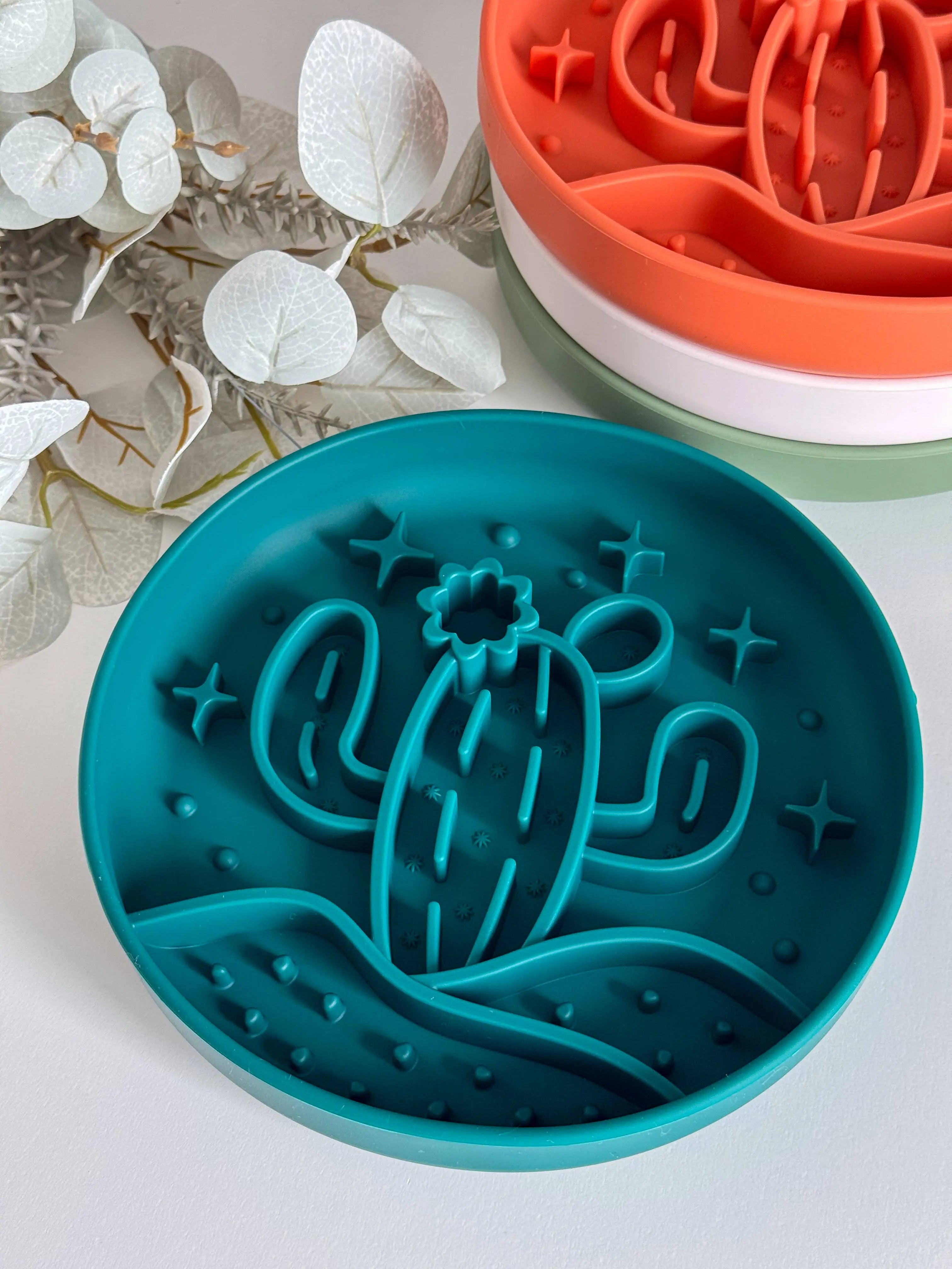 Cactus Slow Bowl – miska spowalniająca dla psa (Dark Green)