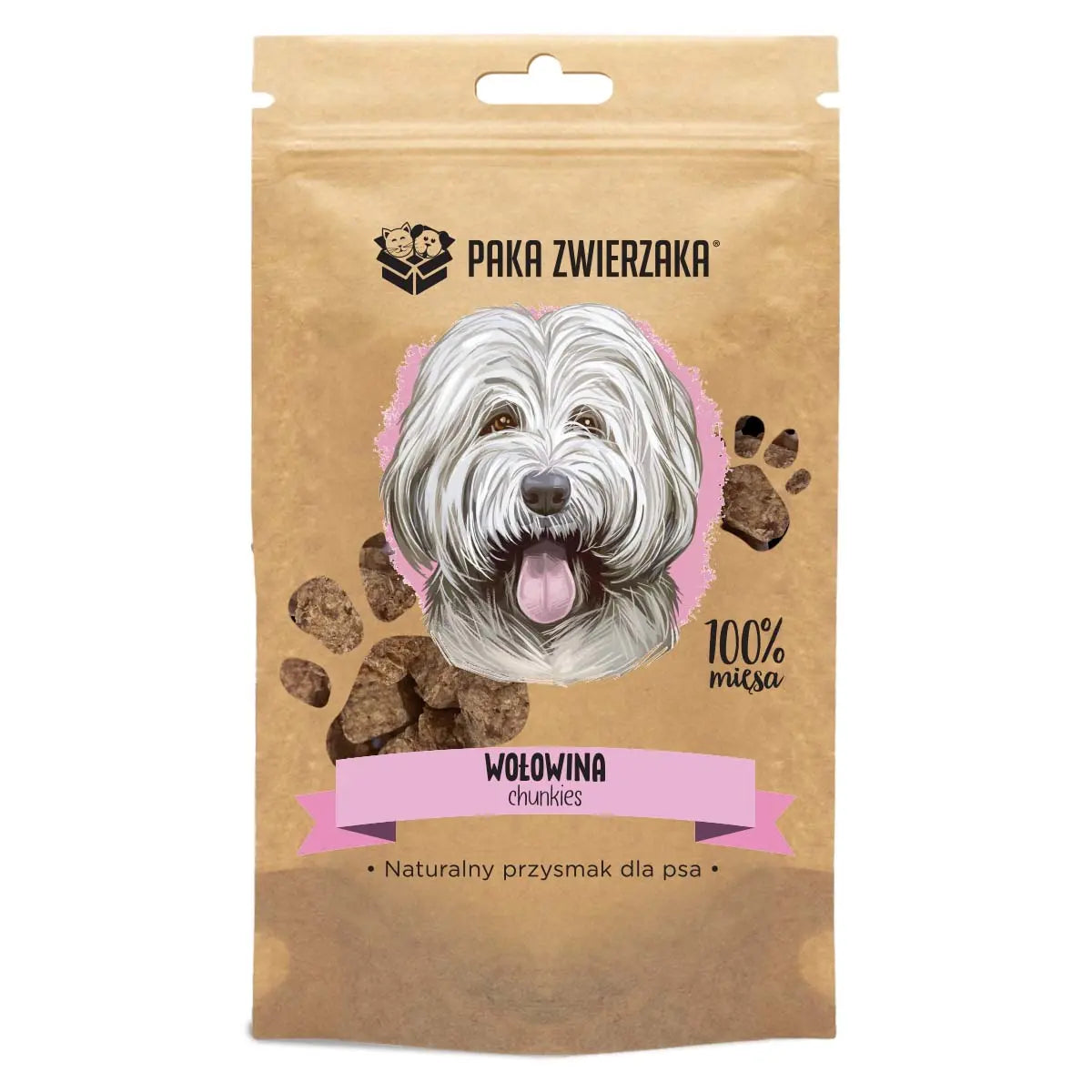 Przysmak chunkies Wołowina 100% (70g) Paka Zwierzaka