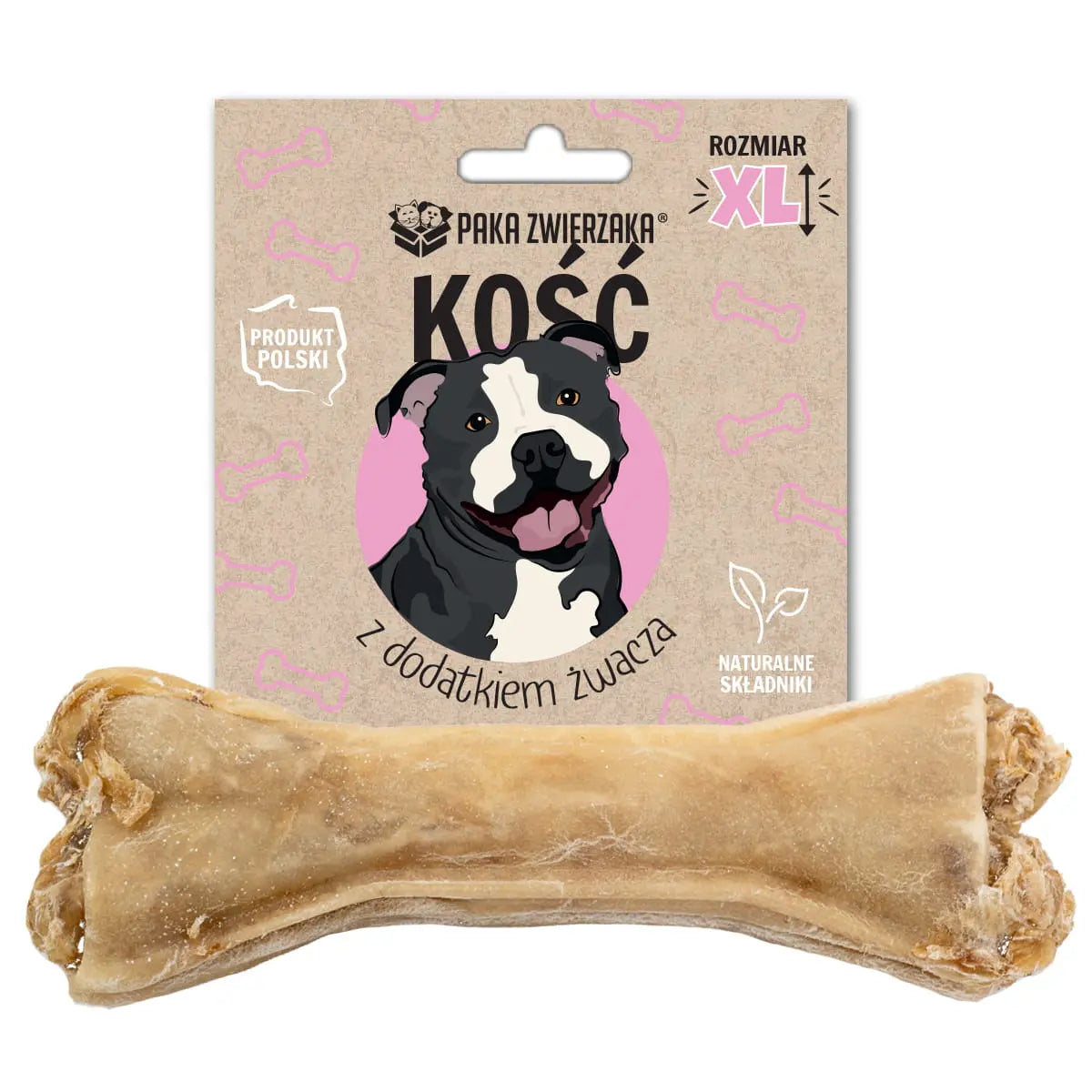 Kość z dodatkiem żwacza XL (17 cm) Paka Zwierzaka