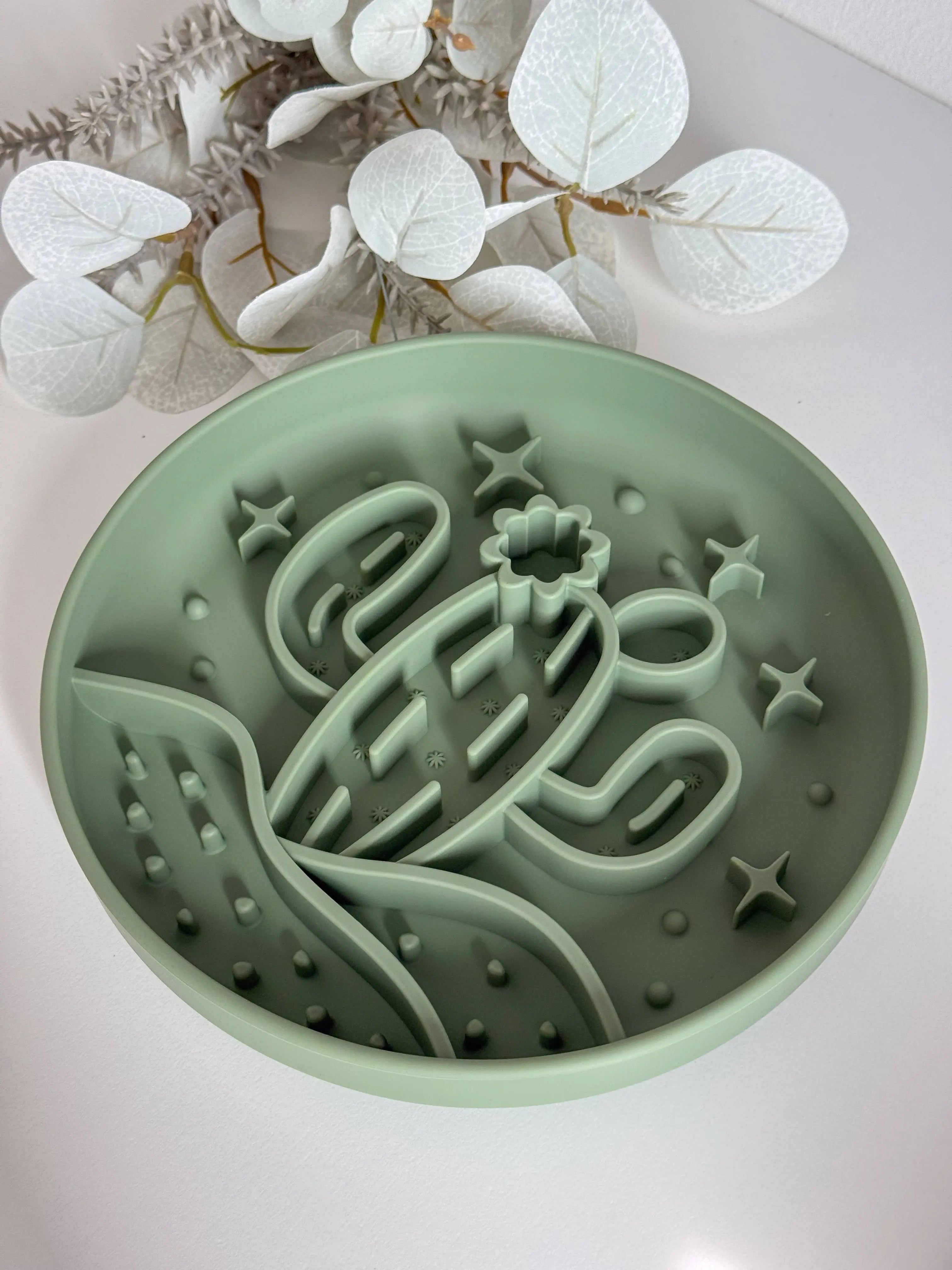 Cactus Slow Bowl – miska spowalniająca dla psa (Light Green)