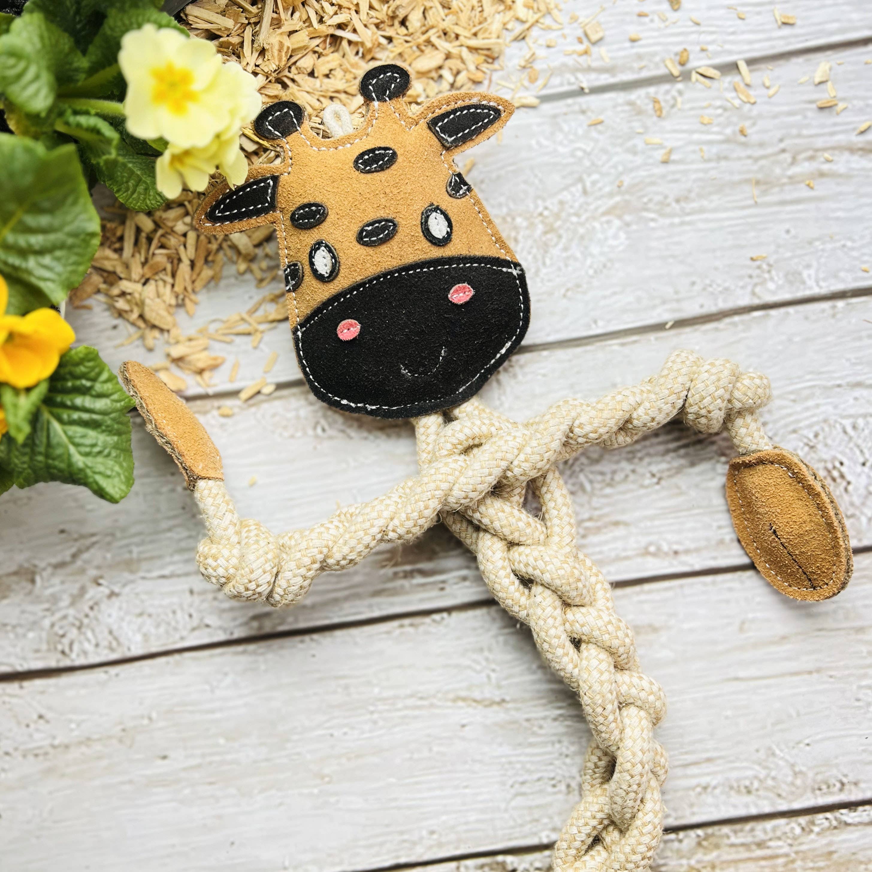 Żyrafa z naturalnych lin dla psa – rozmiar L 🦒