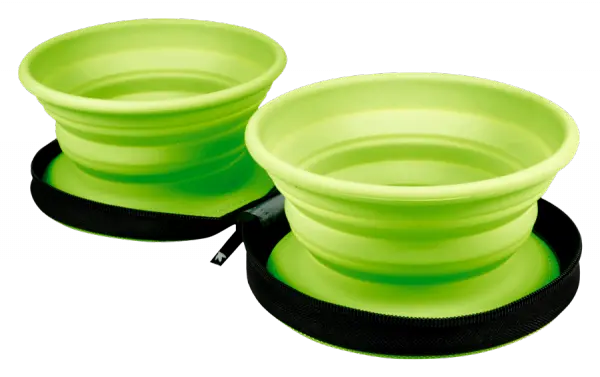 Kiwi Walker TRAVEL DOUBLE BOWL zestaw misek turystycznych zielonych