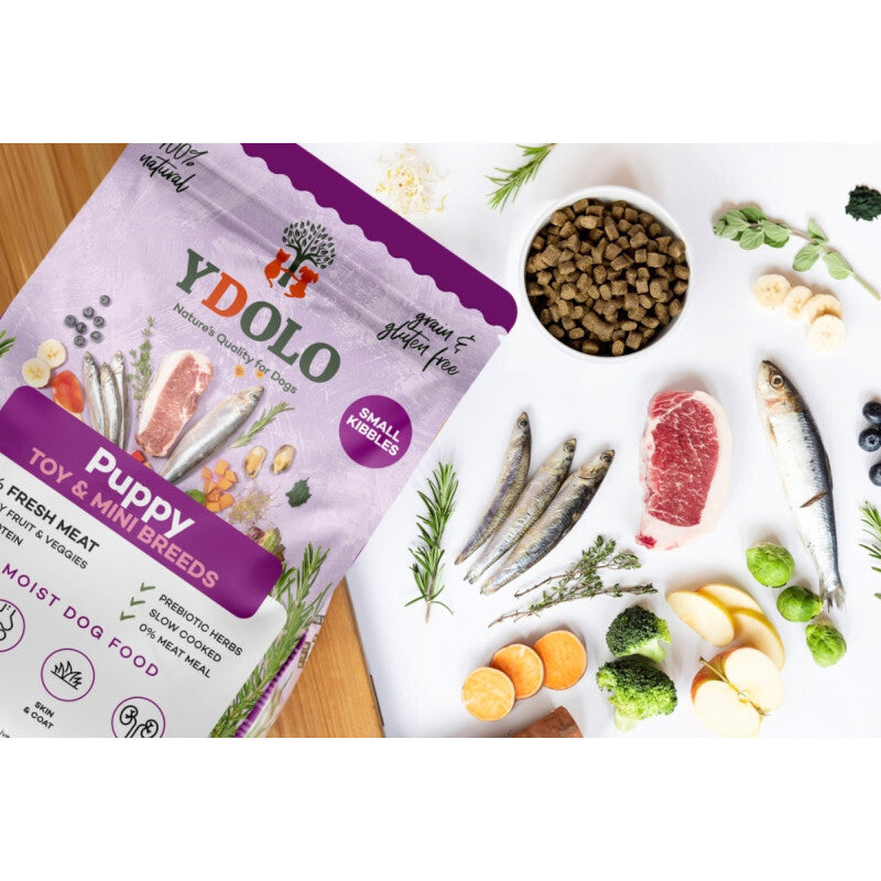 YDOLO MINI PUPPY WIEPRZOWINA IBERICO I RYBY - Półwilgotna karma dla szczeniąt małych ras 700g