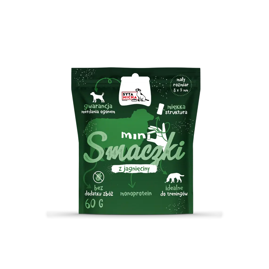 Mini smaczki dla psa z jagnięciny 60g Syta Micha