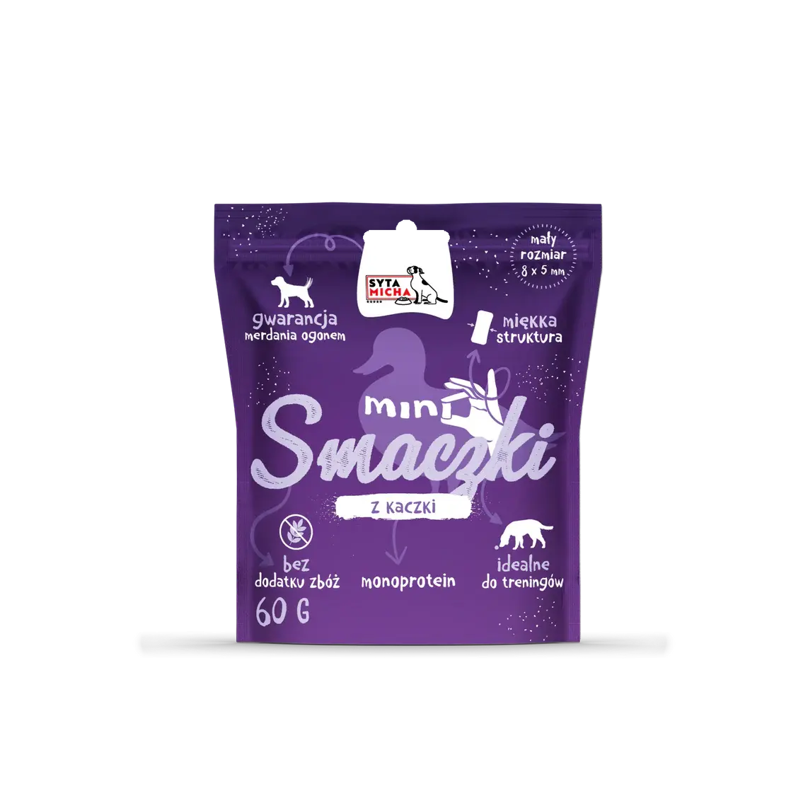 Mini smaczki dla psa z kaczki 60g Syta Micha