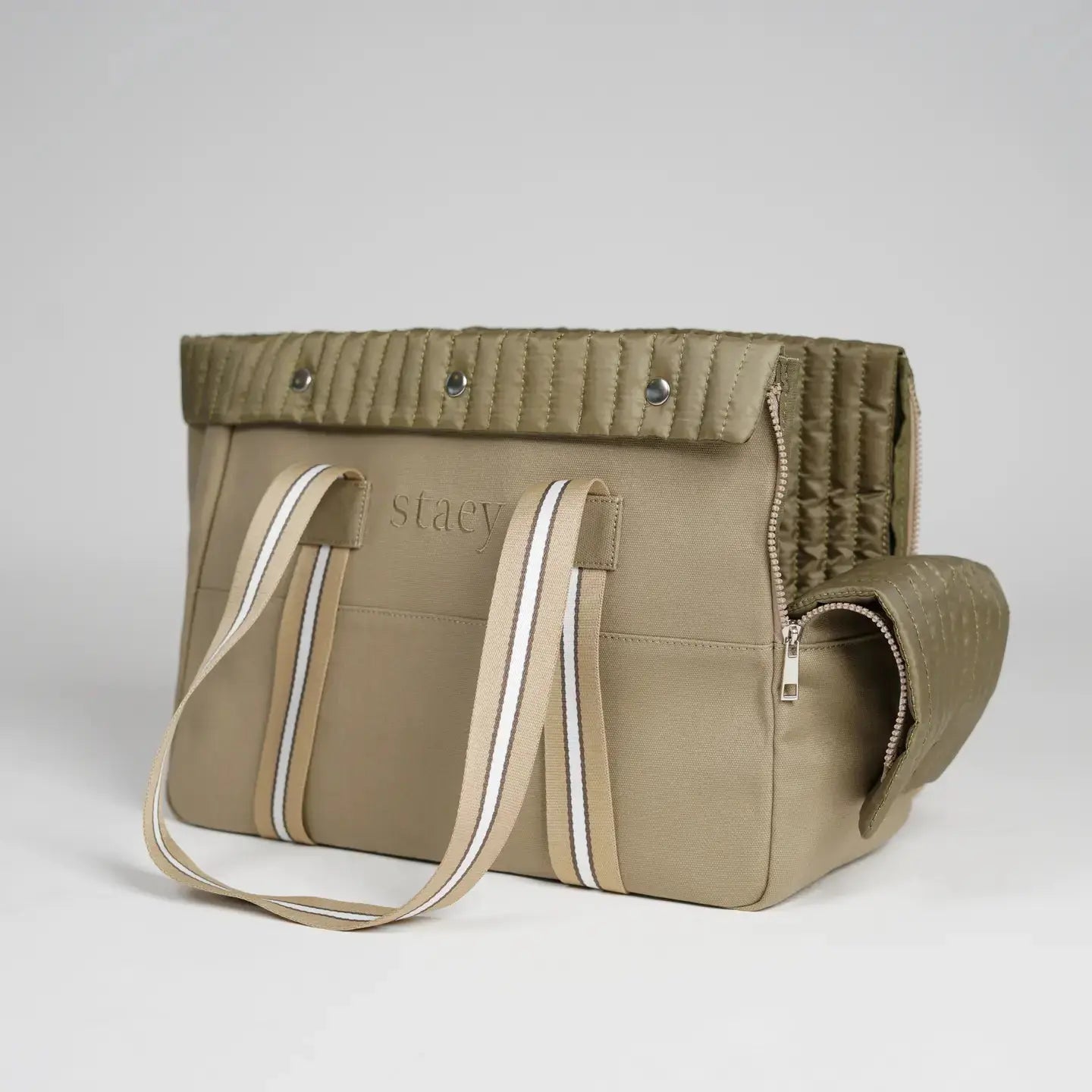 Lily Carrier Bag | Taupe – elegancja i psijemność w podróży
