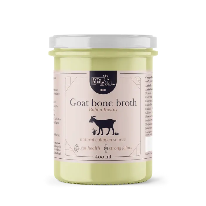 Syta Micha Bulion z kości kozy dla psa 400ml Syta Micha