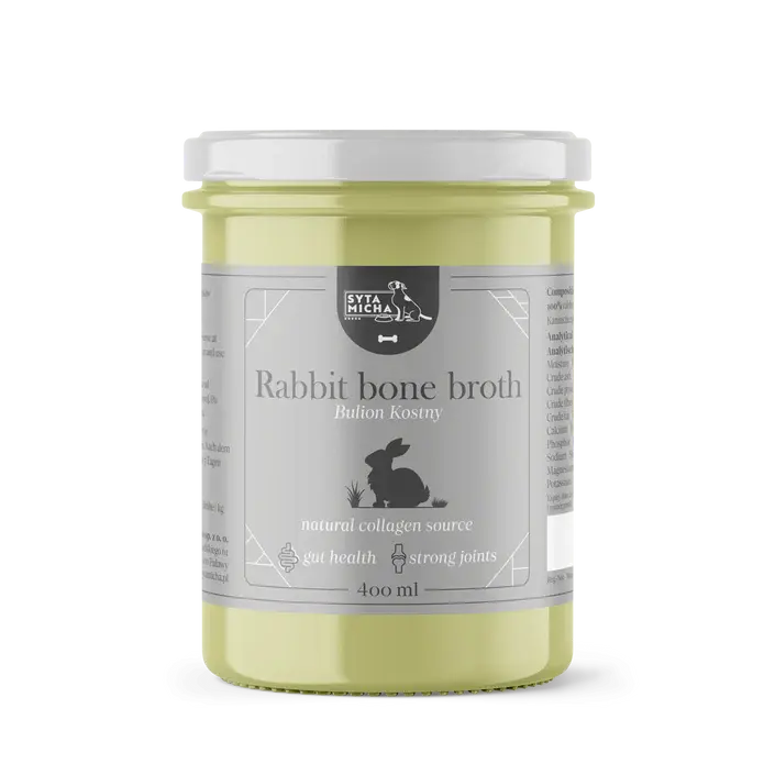 Syta Micha Bulion z kości królika dla psa 400ml Syta Micha