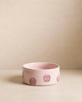 Pop Dots Stoneware Pet Bowl 16,5cm Pink