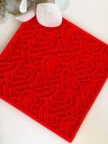 Heartbeat Lick Mat – mata do lizania dla psa z sercami (Red)
