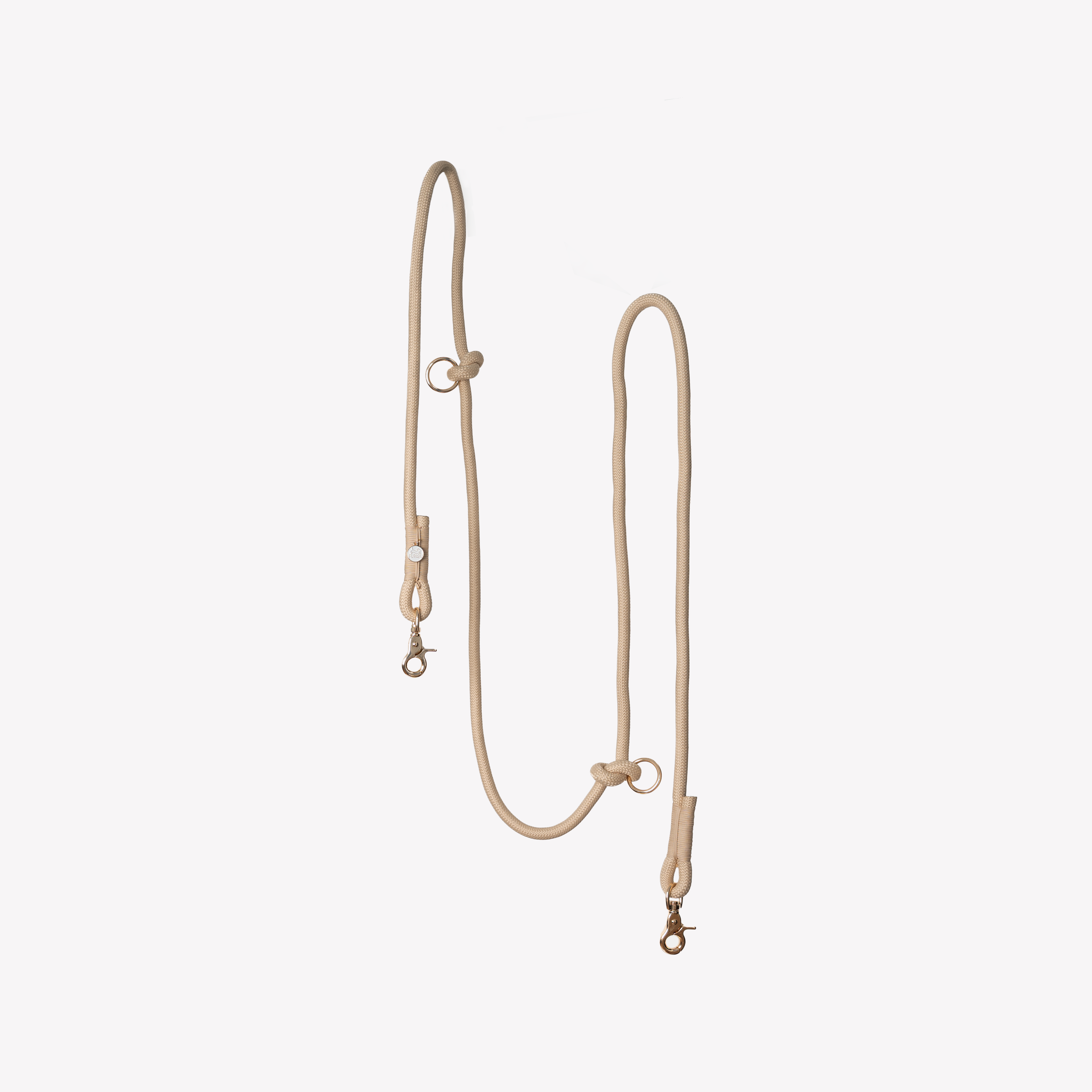 Smycz pleciona Hands Free dla psa – Tan