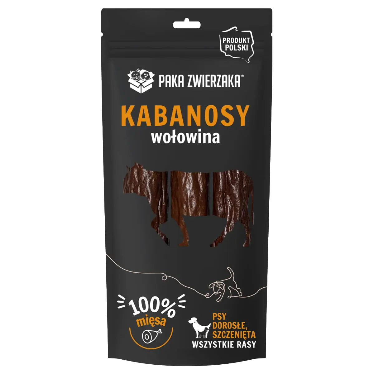 Kabanosy wołowina 3 szt (80g) Paka Zwierzaka