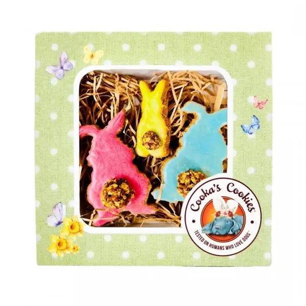 Cooka's Cookies Easter Box SOMEBUNNY LOVES YOU – wielkanocne ciasteczka dla psa 3 szt