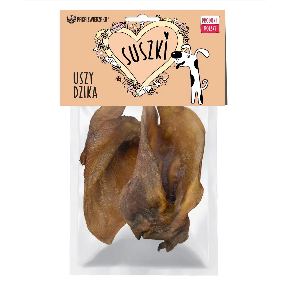 SUSZKI Uszy dzika 2szt. Paka Zwierzaka